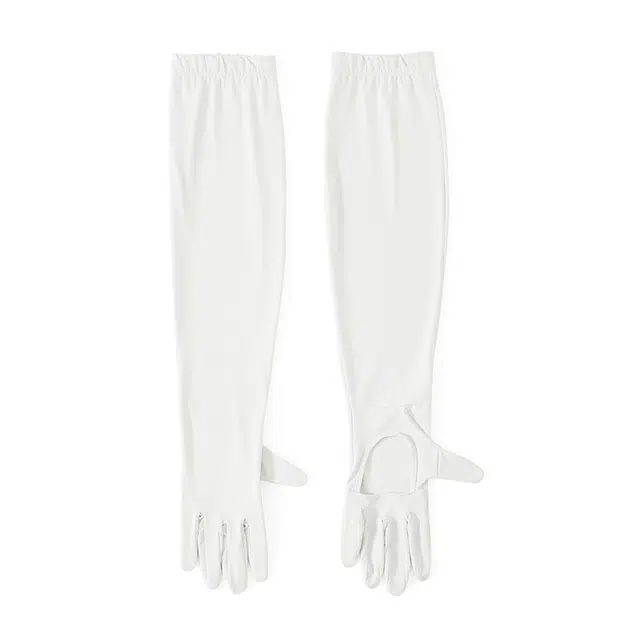 俞兆林 夏季手套护袖一体遮胳膊户外骑行冰袖摩托车开车电竞防紫外线遮阳护肘护腕薄款掌心镂空透气袖套 防晒袖 女款