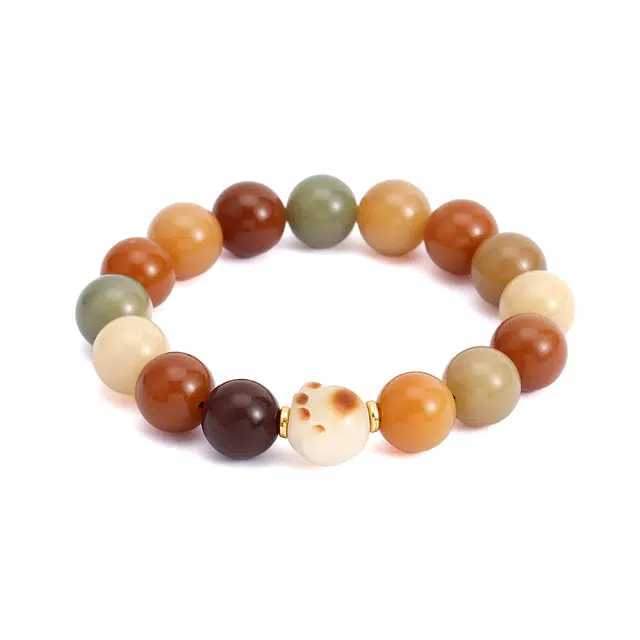 天纵 招财猫爪 可爱精雕 国风 绕指柔握爪 文玩国潮敦煌色 白玉菩提 手串 男女同款情侣款