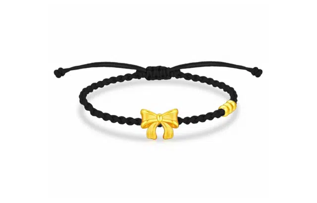 尚银福 在逃公主 在逃公主蝴蝶结复古新中式高级精致小众设计感 编织红绳 合金 手链 男女同款情侣款