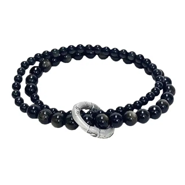 大唐国鼎 如鱼双圈  新中式复古国潮精致时尚简约 轻奢小众设计高级感个性日常百搭 琉璃 手串 男款