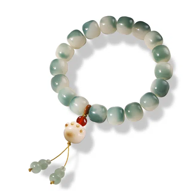 九隆古 炭烧猫爪  山水款老型珠萌猫爪穗子文玩手持绕指柔盘玩 菩提根 手串 男女同款情侣款