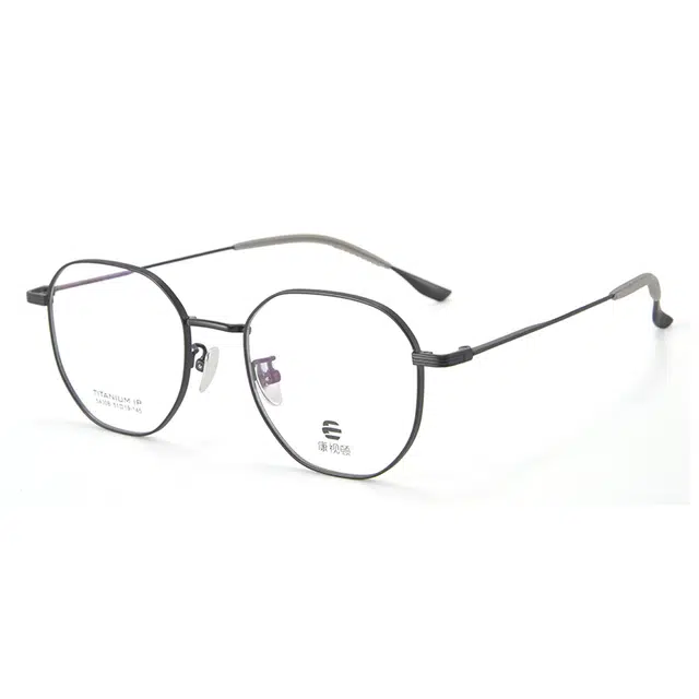 康视顿 多边显瘦 钛 不规则形 光学镜架 男女同款情侣款