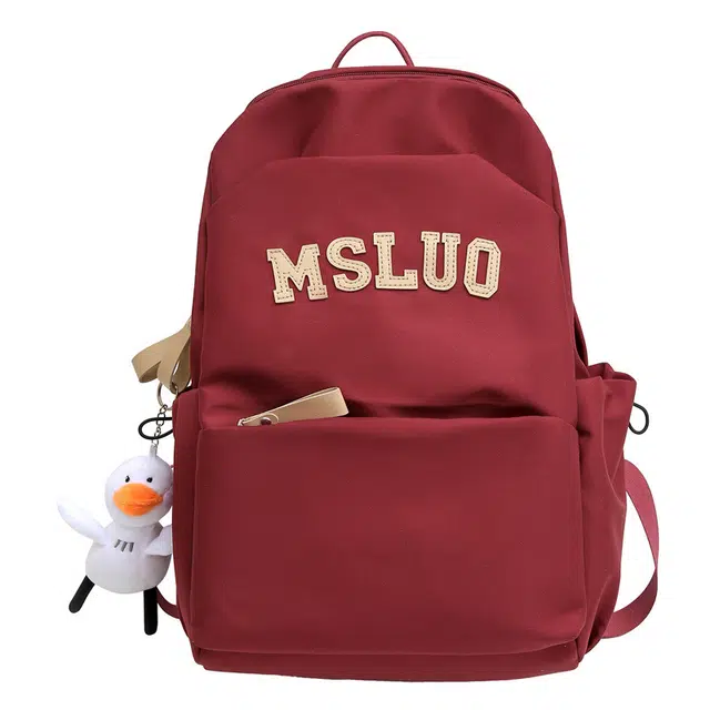 爱尔绅特 百搭大容量学生结实耐用高中初中生字母时尚百搭 尼龙 双肩包 大号 男女同款情侣款 多色