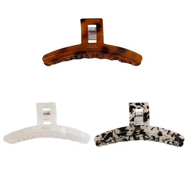 妖娆猫 气质时尚复古油画质感 醋酸日韩精致发抓 后脑勺鲨鱼夹高级感优雅盘发 夹子三件套 发夹 女款