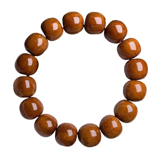 吉千年 招财鼠手串桶珠菩提子光珠原籽老料佛珠 紫金鼠 手链 男女同款情侣款