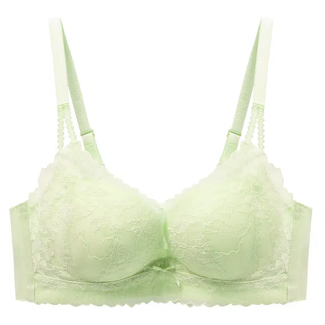 都市丽人 小胸聚拢显大性感蕾丝婴肌棉棉花糖杯上托透气文胸 女款