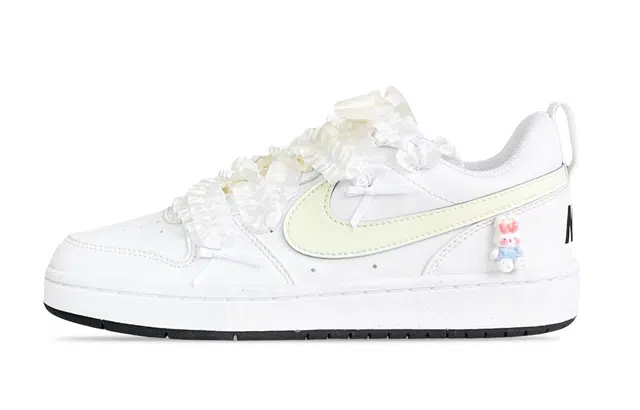 Nike Court Borough Low GS White Yellow