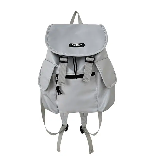 笛贝嘉 潮牌抽绳大学生书包百搭 尼龙 双肩包 男女同款情侣款 多色