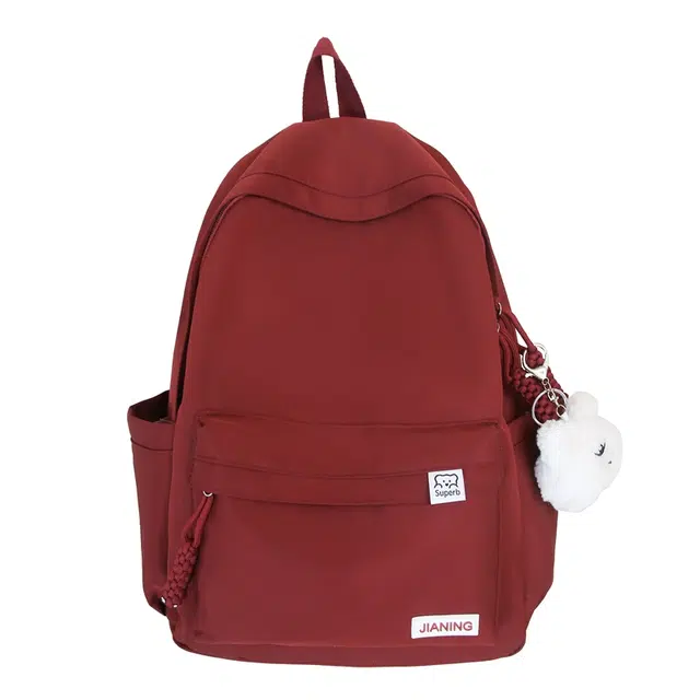 德力熊 学生高颜值大容量日系纯色 双肩包 尼龙 女款 多色