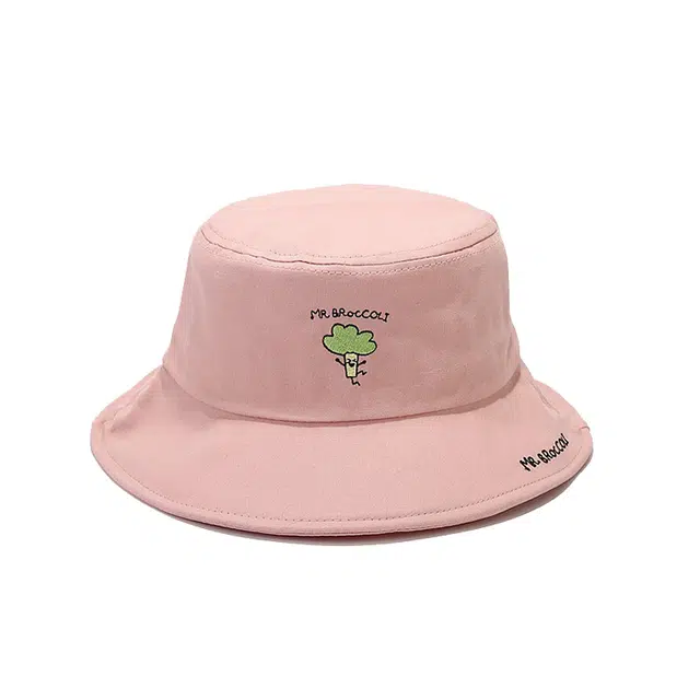 浪莎 创意蔬菜刺绣 帽檐可塑型折叠小清新遮阳 棉 渔夫帽 女款