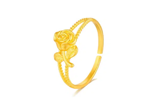 月斐 玫瑰花 开口戒 山茶花小王子玫瑰花朵 山茶花/铃兰花/桃花轻奢高级小众设计高级感 轻奢食指戒 纯银 戒指 女款