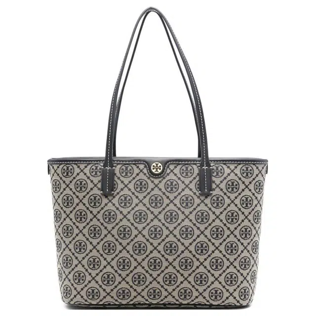 Tory Burch T Monogram Tote Small Navy