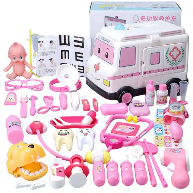 万童乐 儿童过家家 小医生玩具套装 护士打针医疗救护车扮演 早教益智玩具