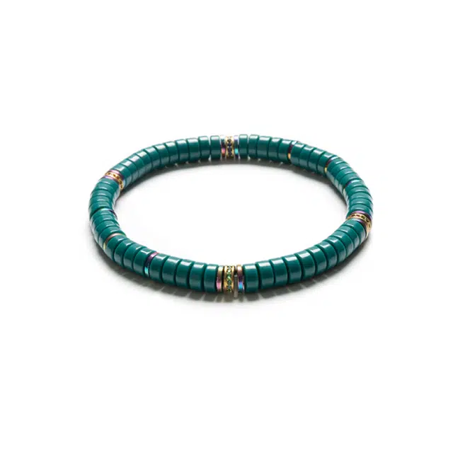 鲤晶 国潮风小众设计复古气质 琉璃 玉石手串 男女同款情侣款