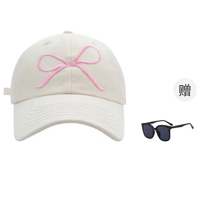 木林森 蝴蝶结刺绣 休闲大头围遮阳 棉 鸭舌帽 男女同款情侣款