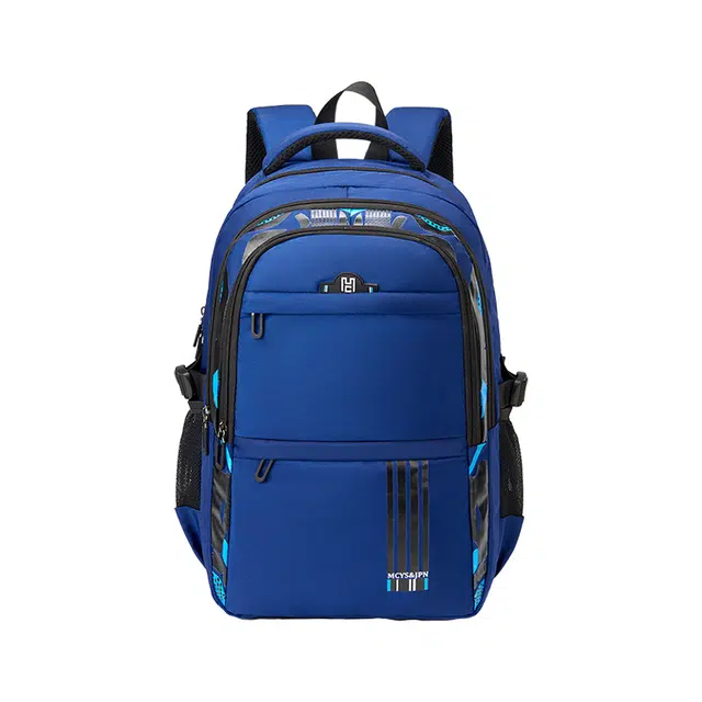 木村耀司 休闲简约百搭大容量牛津纺通勤潮流多功能旅游双肩包旅行包电脑包背包 男女同款 藏青蓝黑