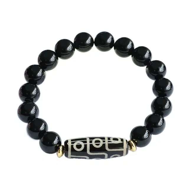 京华录 九眼天珠文玩佛珠 古风灵隐手持盘玩串珠 本命年招财纳福 时来运转 中式 玛瑙 玉石手串 男女同款情侣款