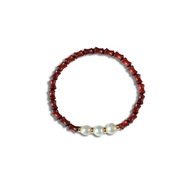 琉堇 高级国潮文玩竹节珠 新中式节节高升 栖霞寺学业有成考试上岸文玩佛珠 平安转运 招财 木作 手串 男女同款情侣款 紫檀