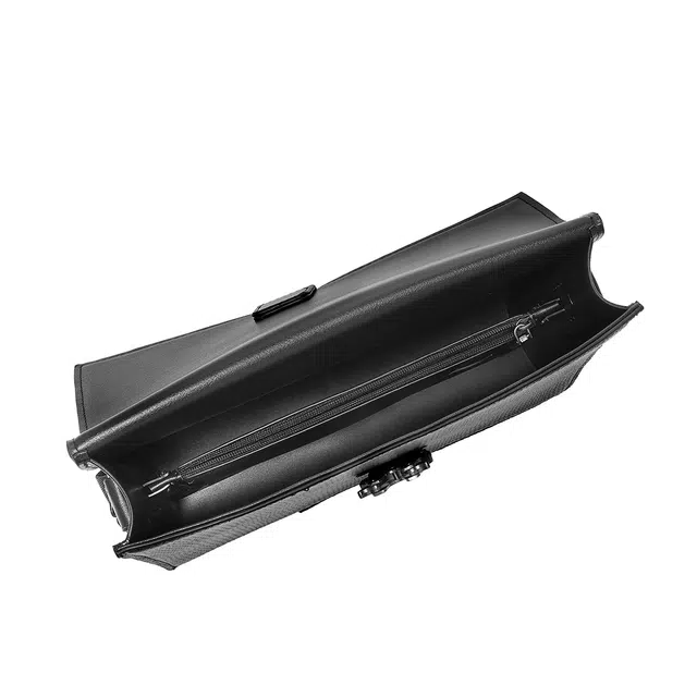 黑田矢衛 不规则蛇纹锁扣式休闲 人造革 单肩斜挎包 男女同款情侣款 黑色