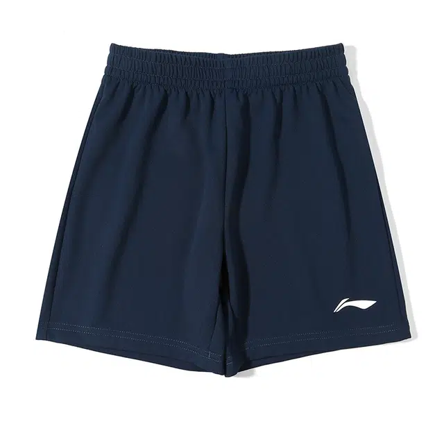 李宁儿童 足球系列 舒适亲肤透气简约休闲短裤 大童 蓝色