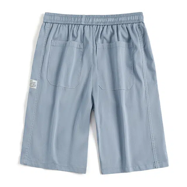 雅鹿 宽松直筒纯色简约高街系带五分休闲短裤 男款