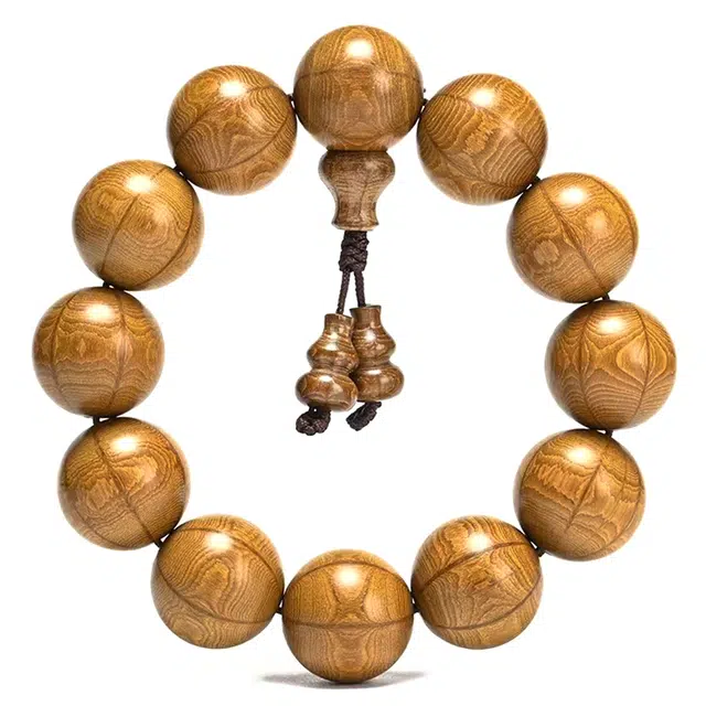 仙友 国潮文玩 龙须藤降龙木老料六条纹佛珠 六道木 手串 男女同款情侣款 六道木