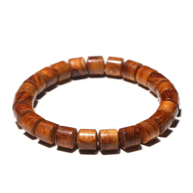 钵提 糠梨老料桶珠弧形佛珠 新中式文玩单圈念珠复古 花梨木 木作手串 男女同款情侣款 花梨木 礼盒装