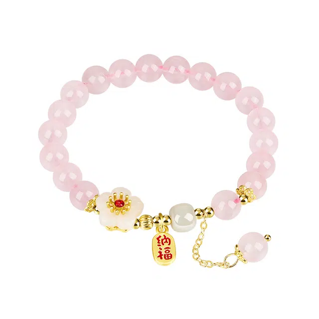 迷颂玛 招桃花转运可爱甜美小众风格 水晶 玉石手串 女款