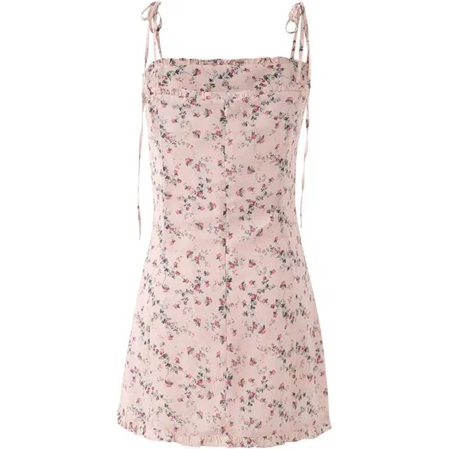 NOT YOUR ROSE SS24 Frill mini dress Pink