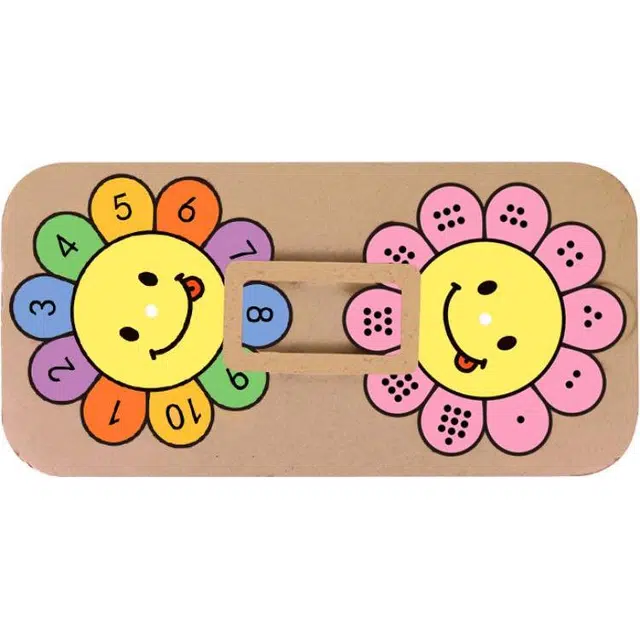 咔噜噜 花朵转盘 纸板自制玩教具 早教益智玩具