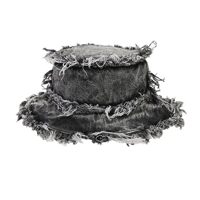 木林森 水洗做旧双面毛边日系街头嘻哈酷帅显脸小 棉 渔夫帽 男女同款情侣款