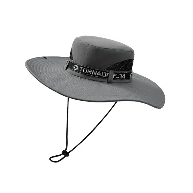 浪莎 西部牛仔可折叠透气宽帽檐全面遮脸遮阳防紫外线钓鱼登山露营骑行吹不翻 聚酯纤维 防晒帽 男款