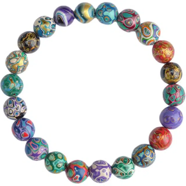 仙源 多宝 彩色转运珠高级感文玩圆珠 平安福 木作 手串 男女同款情侣款 大漆