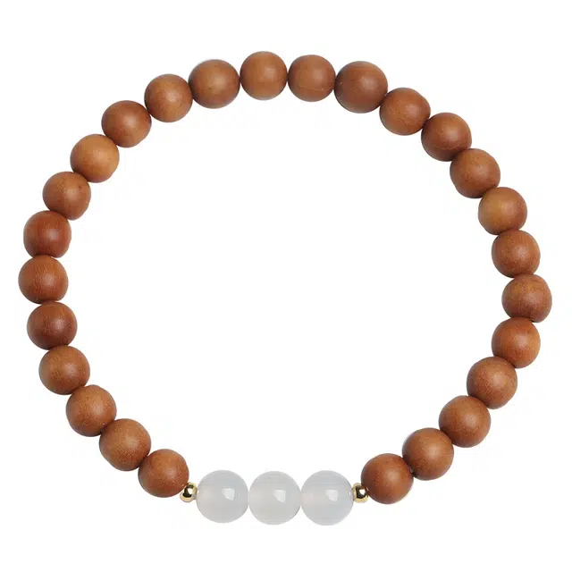 月印百川 复古中式国潮手把件 小众设计感文玩盘玩转运念珠佛珠手持 木作 手串 男女同款情侣款 芭比檀香 礼盒装