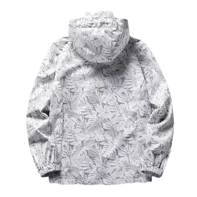 北极绒 户外迷彩连帽防泼水透气登山服 男款