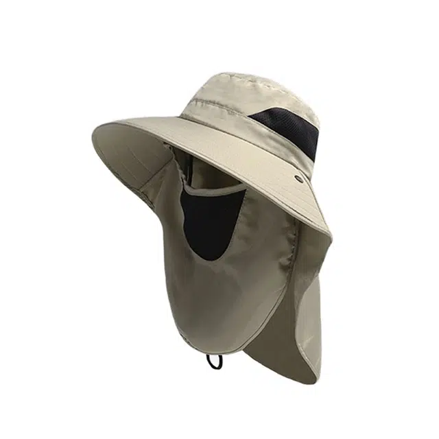 木林森 遮脸户外钓鱼露营 聚酯纤维 防晒帽 男女同款情侣款