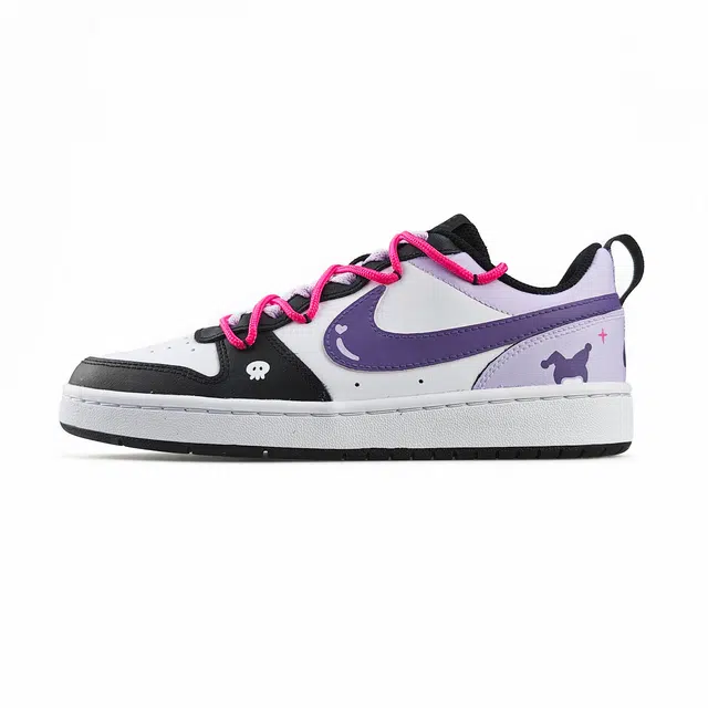 Nike Court Borough Low GS Black White Purple