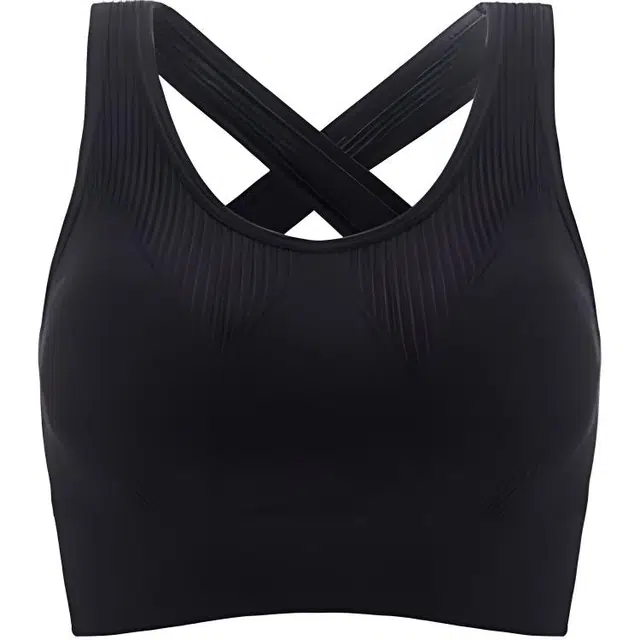 二三二三 纯色防震防下垂聚拢交叉美背文胸 女款