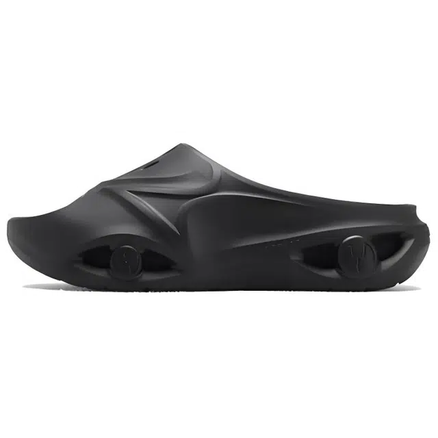 海尔斯 舒适百搭 静音防滑一字拖鞋 男女同款 黑色