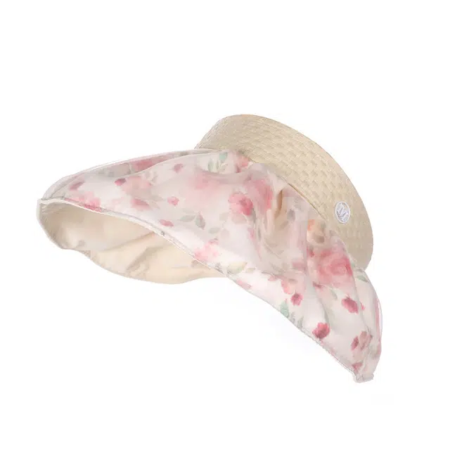 木林森 国风贝壳遮阳新中式空顶夏防紫外线遮脸大帽檐户外 聚酯纤维 防晒帽 女款