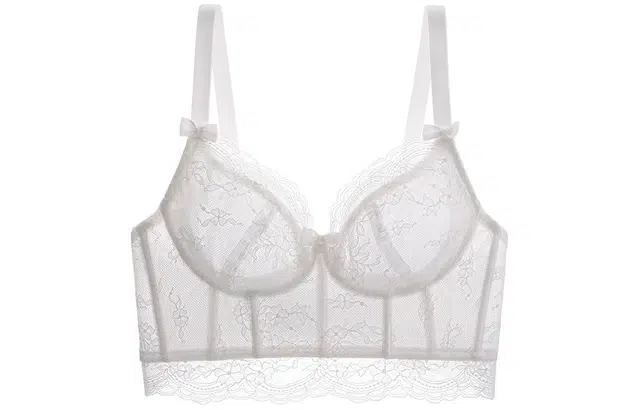 莫代尔 收副乳防下垂无钢圈文胸 女款 白色