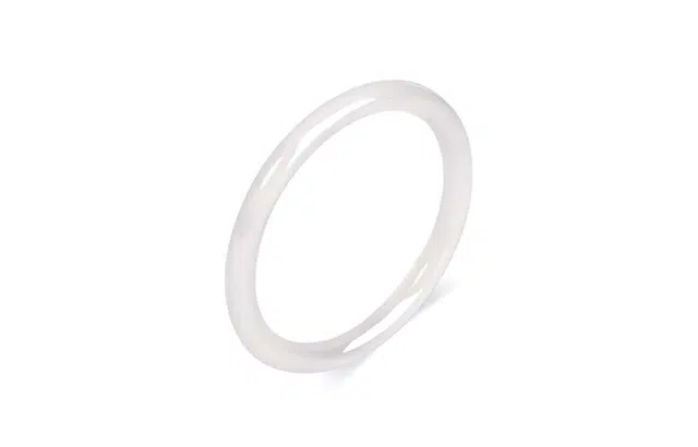 百利金 古风细圆条叮当镯 优雅精致简约百搭轻奢小众国潮新中式汉服旗袍搭配闭口 玉髓 玉石手镯 男女同款情侣款