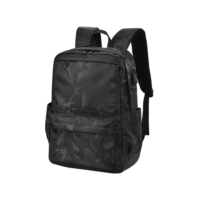 木村耀司 休闲运动简约百搭大容量通勤潮流多功能旅游运动多口袋 涤纶 电脑包旅行包书背包双肩包 男 黑色/迷彩黑 常规