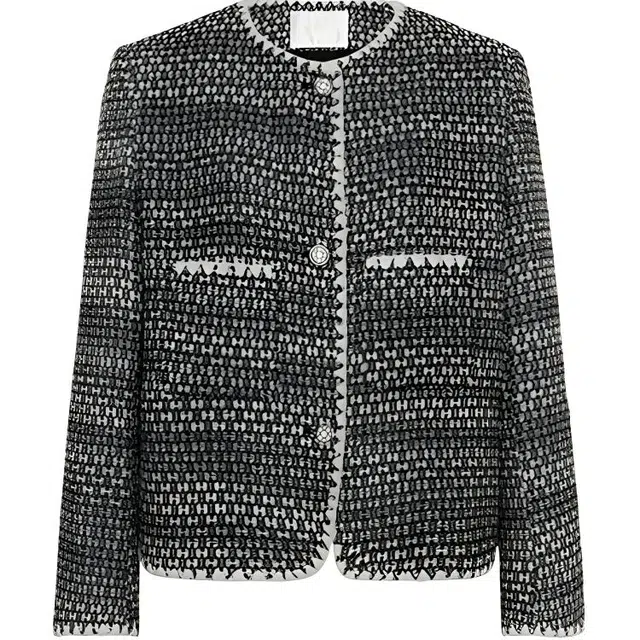 美洋 通勤单排扣圆领短款长袖夹克外套 女款 极简灰