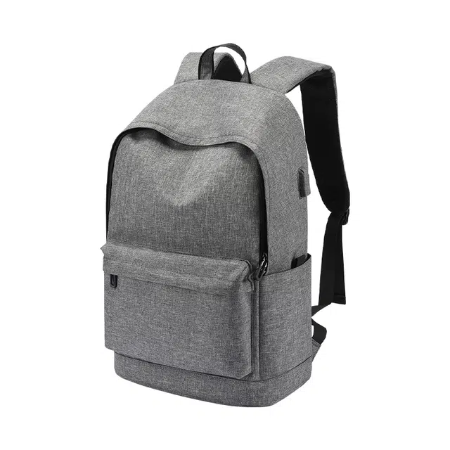 木村耀司 休闲简约百搭大容量通勤多功能 牛津纺 双肩包  男款 黑色/灰色