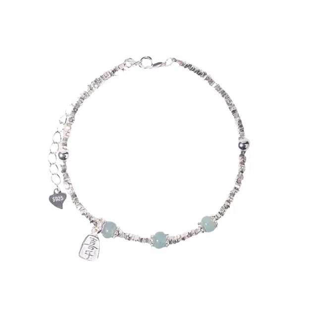 大唐国鼎 新中式 碎银子平安喜乐 清冷感 森系 百搭 通勤 时尚感 合金 手链 女款