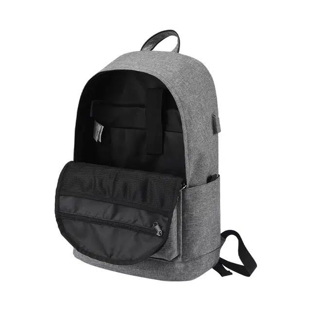 木村耀司 休闲简约百搭大容量通勤多功能 牛津纺 双肩包  男款 黑色/灰色