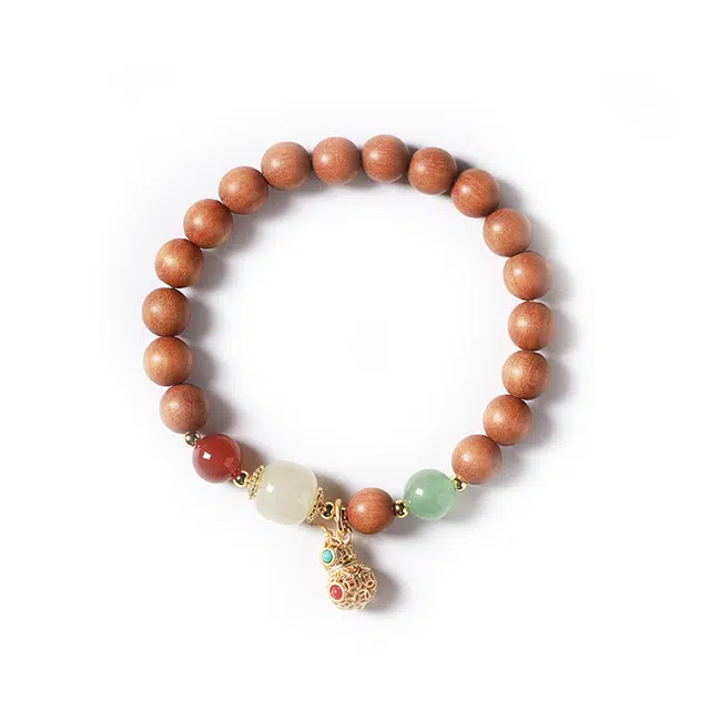 宝罗拉 福绿好运文玩手串轻奢 木作 手链 男女同款情侣款 芭比檀香