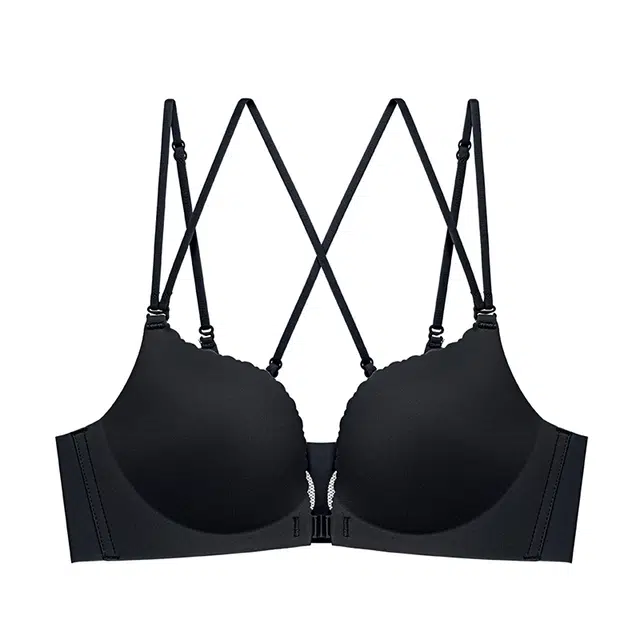 芬腾 小胸聚拢显大美背前扣式无痕法式防下垂收副乳甜美文胸 女款