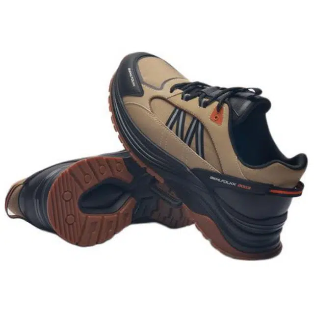 比音勒芬 合成革 圆头系带 低帮 生活休闲鞋 男款